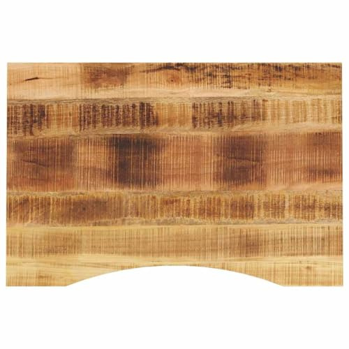 IBUQDDV Massivholz Schreibtischplatte mit Aussparung 100x50x2,5cm aus Mango Holz 4 Stück Rustikale Tischplatte für Büro Esstisch Computertisch Naturbelassene Holzplatte Stabile