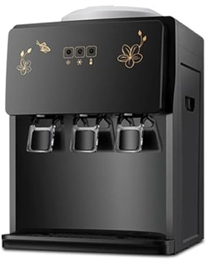 Electric Water Dispenser Desktop Ice and Hot Drink Machine For Home and Office Instant Heating Drinking Fountain Drinkware Tool(Black Ice and Hot)