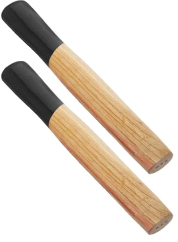 Hohopeti Manche de marteau en bois 2pcs Accessoire marteau avec prise confortable pour réparation de marteau en menuiserie
