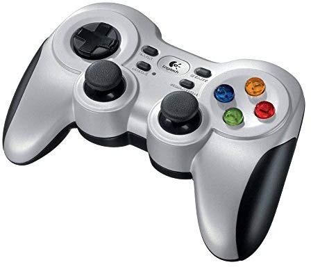 Logitech G F710 Wireless Gamepad, 2.4 GHz Wireless with USB Nano-Receiver, Controller Dual Vibration Feedback, 4 Switch D-Pad, PC - Grey/Black