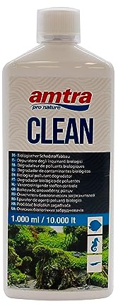 Amtra Clean – natürlicher Aquarium-Wasserreiniger mit Mikroorganismen, die Ammoniak und Nitrite entfernen – reduziert Wasserwechsel – 1000 ml