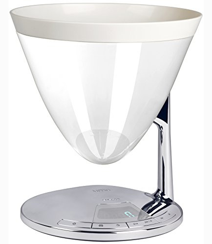 BUGATTI, Uma, Balance de Cuisine Numérique avec Minuteur, Affichage Électronique, Bol de pesée Amovible, Capacité Maximale 3 kg, Design Élégant, Couleur Blanc