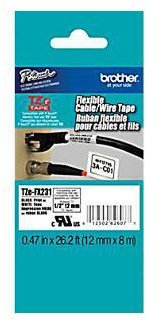 Brother P-Touch TZe Tape - Cable/Wire Labels - 1/2 in. Width - Red - 26-1/5 ft. Length