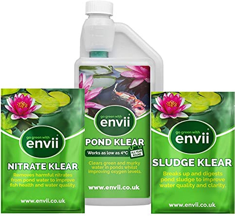 Envii Annual Pond Treatment – Natural Pond Treatment which Helps Clear Green Water, Break Down Sludge & Remove Nitrates