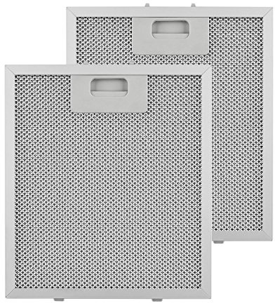 Klarstein Aluminium-Fettfilter - Austauschfilter, Ersatzfilter, 2 x Filter, Klickverschluss, 23 x 26 x 0,9 cm, ca. 145 g, abwaschbar, Aluminium, für Klarstein Dunstabzugshauben, silber