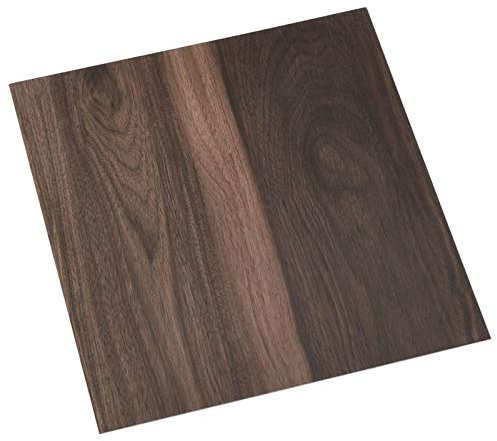 Tidyard 55 STK. PVC-Fliesen Selbstklebend Vinyl-Fliesen Bodenbelag Vinylboden Laminat Dielen Laminatboden Fußboden 5,11 m² Dunkelbraun