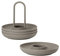 Zone Denmark Singles Eierbecher aus Silikon, Eierhalter, Stapelbar, 4er-Set mit Halter, Durchm. 11,2 cm, Höhe 9,5 cm, Taupe