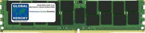 Memoria RAM de 64 GB DDR4 3200 MHz PC4-25600 288 pines ECC (DIMM) compatible con servidores/estaciones de trabajo/placas base (no para PCs*)
