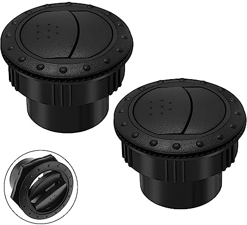Runder Luftauslass Entlüftungs, Air Black Vent Outlet, Lüftungsöffnung Abdeckung Outlet, Runder Luftauslass Entlüftungs, Für Autoanhänger,Wohnmobil,Boote,Yachten,Wohnmobile Und Mehr(2 Stück).
