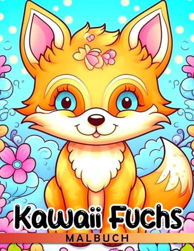 Kawaii Fuchs Malbuch: Schöne Haustier-Malvorlagen mit hübschen Illustrationen zur Entspannung und Stressabbau für Kinder | Ideales Geschenk für besondere Anlässe