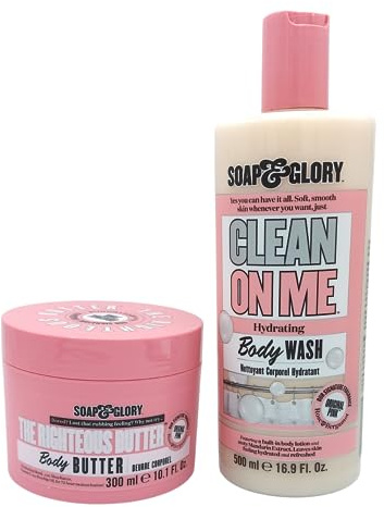 Soap and Glory Clean on Me Body Wash and Righteous Body Butter