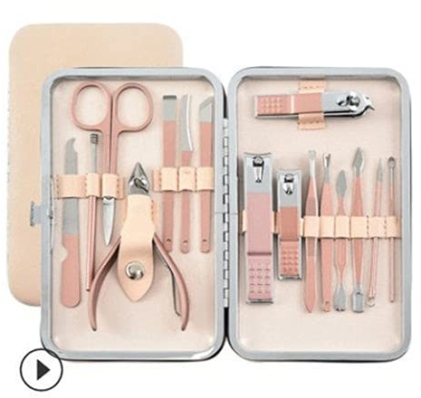 Kit cortaúñas Sistemas de clavos conjunto conjunto completo de clippers de uñas conjunto caja oblicua boca clippers de uñas herramienta pedicura oído el artefacto Accesorios para herramientas ( Size :