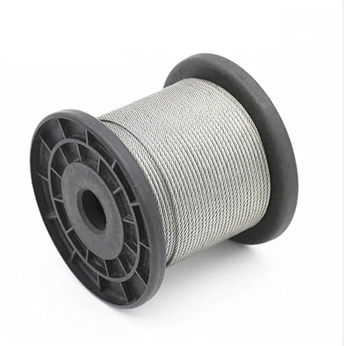 Drahtseil Durchmesser: 0,3 mm, 0,5 mm, 1 mm, 1,2 mm, 1,5 mm, 2 mm, 304 Stahldraht, Seil, Kabel, Wäscheleine, rostfrei, 304 Edelstahl, 7 x 7 Stahlseil (Size : 50 Meter, Color : Diameter 5mm)