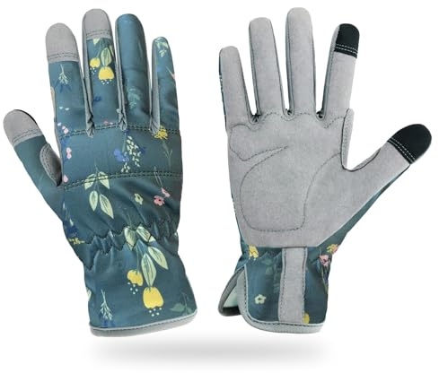 Sugeru Neue Gartenhandschuhe Damen mit Touchscreen,arbeitshandschuhe damen | gartenhandschuhe dornenfest,handschuhe garten | für Hof, Reinigung, Gartenarbeit, Landschaftsbau,Pflücken (A)