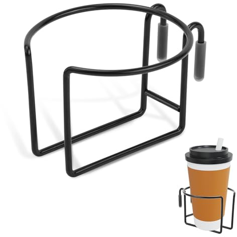 2uds Portavasos para Carrito de Compras, Portavasos Colgante de Metal Reutilizable Portavasos Portátil para Carrito de Compras para Colocar Café Bebida Taza Cónica Botella de Agua