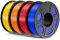 JAYO PLA Filament 1.75mm 4.4KG, PLA 3D Drucker Filament Bundle, 1.1 kg pro Spule, 4 Spulen, Mehrfarbig für die meisten FDM 3D Drucker(Rot, Blau, Gelb, Orange)
