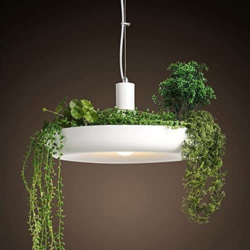Flower Pots Pendant Lamp Plant Flower Pot Chandelier Ceiling Light Creative Iron Dining Room Pastoral Office Light Fixture Bookstore Hanging Lamp Decoration E27