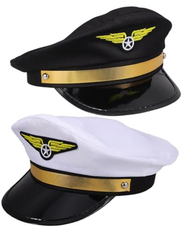 LIFKOME 2St Flughut fliegermütze Pilotenkappe Tisch- und Stuhldekorationen Pilotenmütze verstellbarer Hut -Matrosen-Hüte Schuhlöffel Matrosen-Cosplay-Mütze Rock-Kostüme-Hut Stoff
