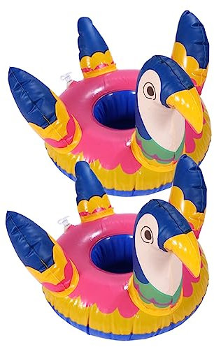 TOYANDONA 2piezas Posavasos Inflables Forma De Soporte para Bebidas Piscina Decoración Acuáticas Mat De PVC para Bebidas Flotante