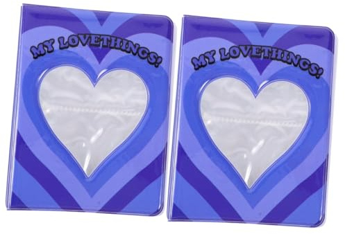 MUCKLILY 2 Pezzi Mini Album Fotografico Portatile con Inserti Trasparenti Raccoglitorper Foto e Design per Speciali e Regali