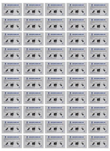 Lector de tarjetas de crédito de 50 piezas Tarjetas de limpieza Terminal Swipe Swipe PoL para cajeros automáticos Impresoras PVC Pulpa de madera 54x86 mm