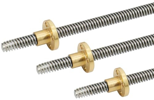 Tige filetée, vis trapézoïdale, imprimante 3D T10, diamètre 10 mm, Pas 10 mm, 12 mm, 14 mm, 16 mm, Pas 2 mm, Longueur 100 mm, 200 mm, 300 mm, 400 mm, 500 mm, 600 mm, avec écrou en cuivre, 1