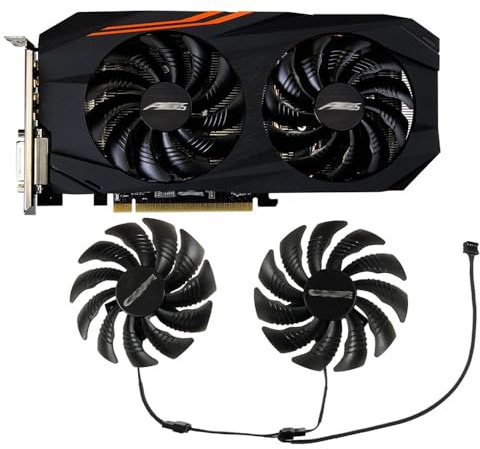 LFGOZSD 2Pcs/Set GPU Cooler Graphics Video Card Fan For GIGABYTE AORUS GTX1060 GTX1050 RX580 570 480 470