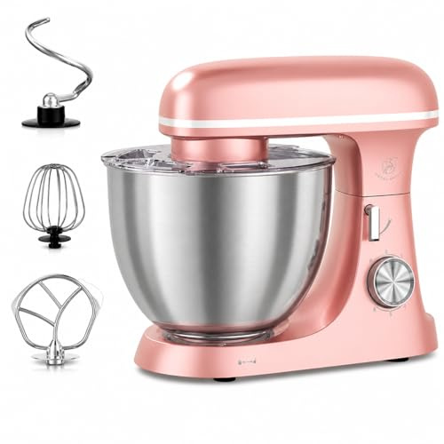 Royal Swiss Pentola Professionale 8.5L Macchina da Cucina Planetaria 6 Velocità Impastare Elettrica Grande Capacità con Ciotola in Acciaio Inox 304 e Accessori 2000 W