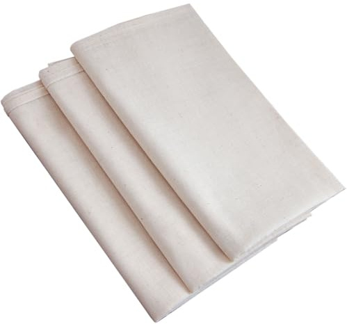 LOPUNER 3 Panni Garza da Cucina 95x95 Cm Riutilizzabili per Formaggi, Yogurt e Tofu, Filtri Mussole Multiuso Naturali senza Coloranti per Uso Alimentare
