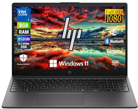 HP 250R G10 - Notebook Display 15,6 FHD - Intel Core 3-100U 6 Core 1.20Ghz - Ram DDR5 8Gb SSD NVme 512Gb Nero - Window 11 Pro