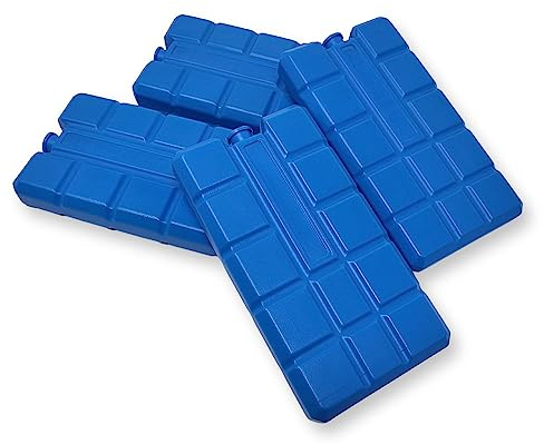 ToCi 4 x Kühlakku je 200 ml – Flache Kühlelemente für Kühltasche & Kühlbox - BPA-freie Kühlpads aus Kunststoff - Eisakkus für Lunchbag, Kühltragetasche & Picknick