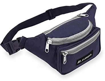 Everest Signature Waist Pack - Standard, Navy/Gray, One Size
