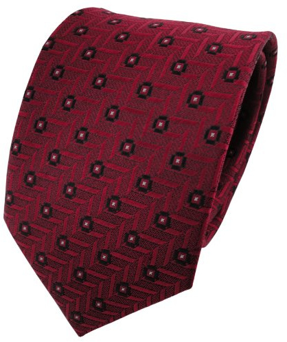 TigerTie Designer Seidenkrawatte in gepunktet - Krawattenbreite 8 cm