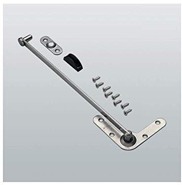 Braccio ferma finestre d’arrestro Fermo Savio ART. 1309 in acciaio inox 430, 8 viti TS d. 3,9×13 in acciaio inox 304.