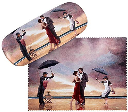 VON LILIENFELD Brillenetui Motiv Kunst Etui Brille Mikrofaser Brillenputztuch Brillenbox Stabiles Hardcase Set mit Stoff bezogen