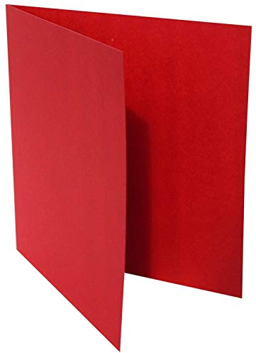 75 Quadratische Klappkarten zum selbst Beschriften in Rot : von der Größe 160 x 160 mm 16,0 x 16,0 cm