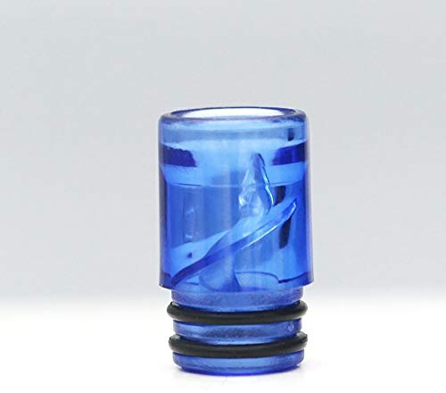 LITAO-EC, Colore in Boccaglio Acrilico Trasparente 510 Punta A Goccia per Atomizzatore 510 Filo Melo 3 Serbatoio Mini IJust S Kit ECC, Niente Tabacco o nicotina (Colore : Blue in Clear)