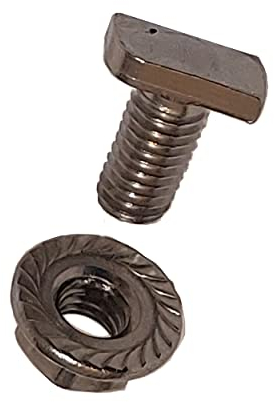 GAO Flora 50 St. Hammerkopfschrauben Edelstahl M5 x10 für Gewächshäuser, Gewächshauszubehör für Profilschienen mit 5mm Nut-öffnung, geeignet für Einhell-Gewächshäuser neue Serien