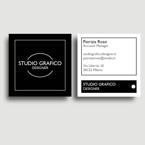 Biglietti da Visita personalizzati colori e design a scelta | F.to 5x5cm | Stampa a Colori Fronte e Retro su Cartoncino 300gr (ATTRACTIVE 1)