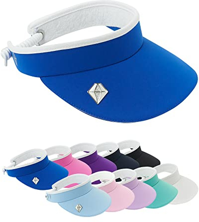 Pure Golf Womens Visor | Telephone Wire | Built in Magnet | Hand Enamelled 25mm Ball Marker | Rigid Peak | Multiple Colours | Golf Visor | Tennis Visor