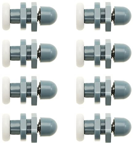 ECSiNG 8pcs Rouleaux de Porte de Douche Rouleaux Coulissants Roue de Porte pour Salle de Bain Porte en Verre Cabine de Douche Pièces de Rechange pour Salle de Douche, 20mm