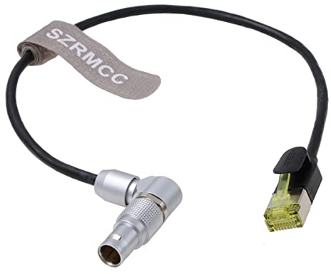 SZRMCC Rotatable Flexible Right Angle 10 Pin to RJ45 Ethernet Cable for ARRI Alexa Mini XT SXT Camera