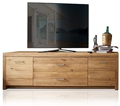 moebel-eins Kamilla TV-Board III, Material Massivholz, Wildeiche geölt