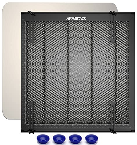 ATOMSTACK F4N Laser Honeycomb Arbeitstisch für laser Graviermaschine, Desktopschutz Schutz des Lasermoduls, 400 x 400 x 21mm Lasergravur Schneiden Wabenarbeitstisch Plattform