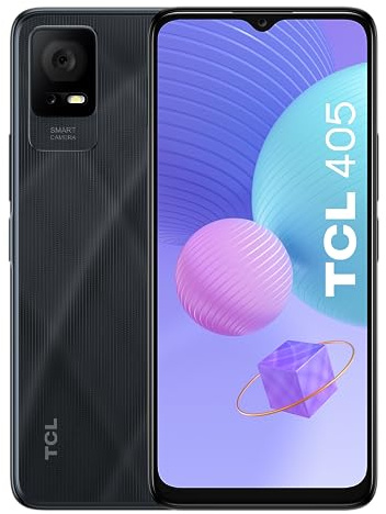 TCL 405 - Smartphone de 6.6 (Pantalla HD+, 2GB-32GB, Ampliable MicroSD, Dual SIM, Cámara 13MP, Batería 5000mAh, Doble Altavoz estéreo, Android 12 Go Edition) Dark Gray