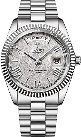 Cadisen Automatic Mechanical Watch Men Swimming 10Bar Waterproof Screw Crown 8285 Movement Stainless Steel Case Watches