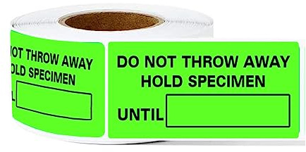 500 Pcs Please Do Not Throw Away Stickers Hold Specimen Until Medical Healthcare Labels Permanent Adhesive Sticker Prevent Accidental Discard Labels Stickers