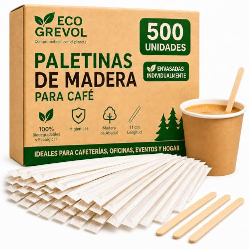 Eco Grevol 500 Paletinas Cafe Envasadas Individual 11cm - Camping - Cafe