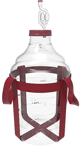 lilawelt24 15 L Gärballon Weinballon Gärbehälter Flasche Weithalsballon Gummistopfen Gärspund Gärung