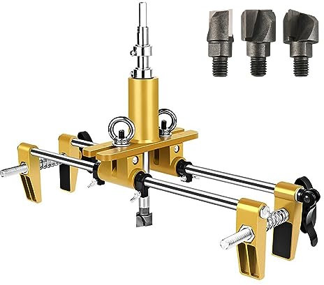 Hole Opener Kit for Installing Doors Lock,CEIVER Door Lock Jig with 3 Tungsten Steel Cutters Door Lock Mortise Hole Saw Kit Door Lock Installation Kit for Wooden Doors